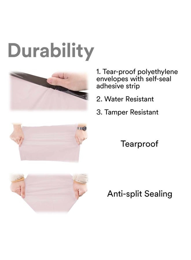 EZAUTO WRAP 6.5"x10" (17cm x 26cm) 200pcs Carnation Pink Poly Bag Mailers Plastic Packaging Mailing Shipping Bag Waterproof and Tear-Proof Strong Self Adhesive Multipurpose Envelopes Small Medium Large Sizes - Image 3