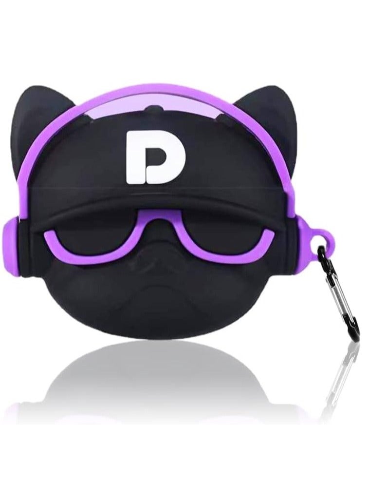 AirPods 4 Case Silicone Anime, Funny Cute 3D Cartoon Soft Protective Case and Skin Case Cover with Carabiner,Shockproof Bulldog - Image 1