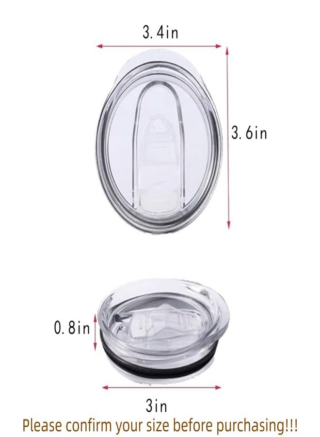 EYAKEG 20oz Tumbler Replacement Lids 1 Pack,3inch Cup Mouth Compatible with YETI Rambler and More Tumbler Cups，Spill Proof Splash Resistant Silicone Sliding Covers, transparent - Image 2
