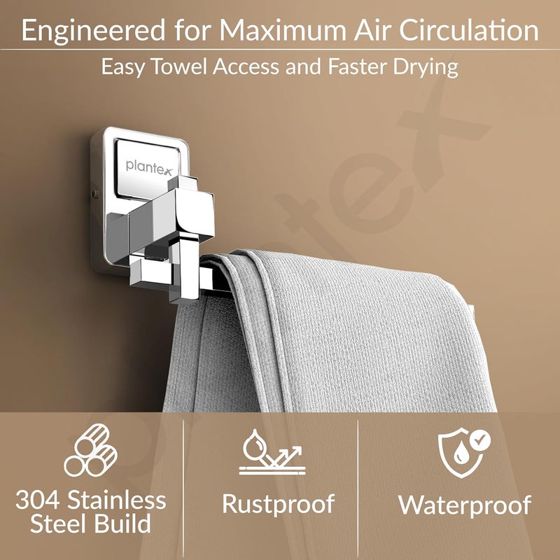 Plantex 304 Stainless Steel Napkin Holder for Wash BasinTowel Ring for BathroomNapkin Hanger for KitchenBathroom Accessories DarcyChrome Finish - Image 3