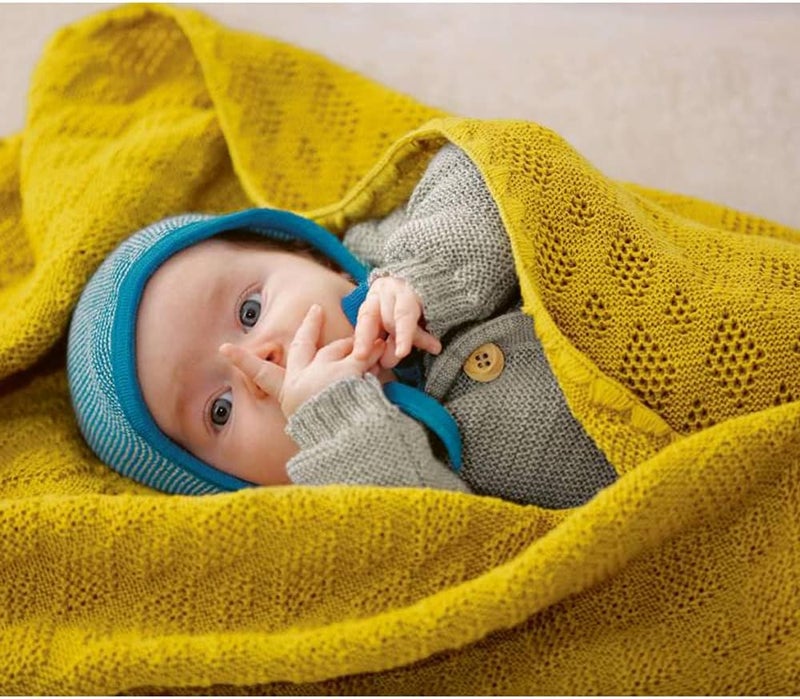 Ecoable Baby Warm Blanket: Washable Merino Wool Receiving Thermal Blanket, 31x40 inches (Cassis) - Image 3