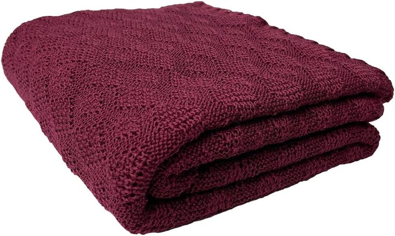 Ecoable Baby Warm Blanket: Washable Merino Wool Receiving Thermal Blanket, 31x40 inches (Cassis) - Image 2