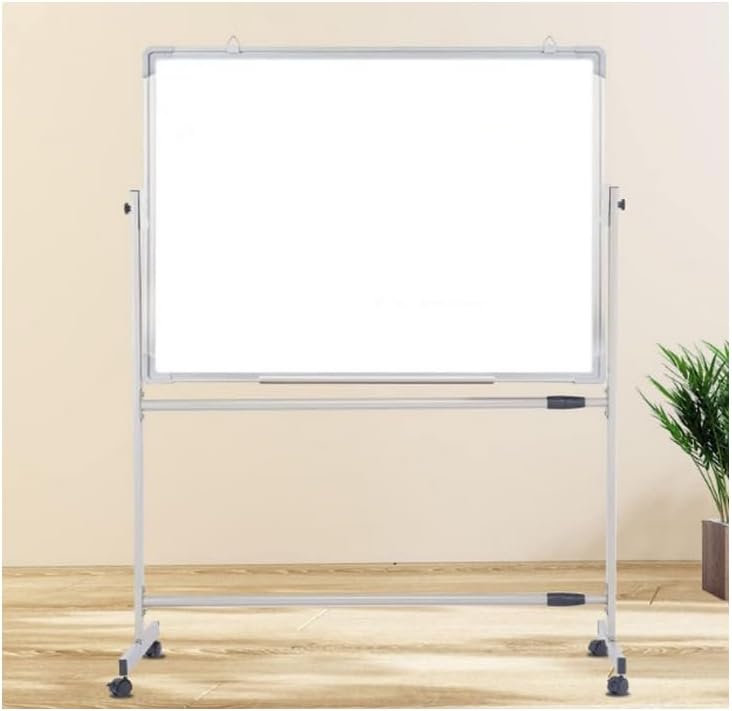 Kafka Mobile Whiteboard - Large 360° Reversible Double Sided Dry Erase Board - Magnetic Big White Board on Wheels - Office Classroom Portable Rolling Easel Stand. - Image 1