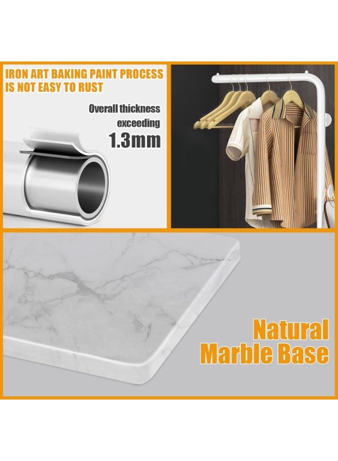 علاقة معاطف معدنية قائمة بذاتها مع عارضة و3 خطافات، علاقة معاطف عصرية بقاعدة رخامية، حامل معاطف على شكل حرف L للمدخل، غرفة النوم، غرفة المعيشة، المكتب - Image 4