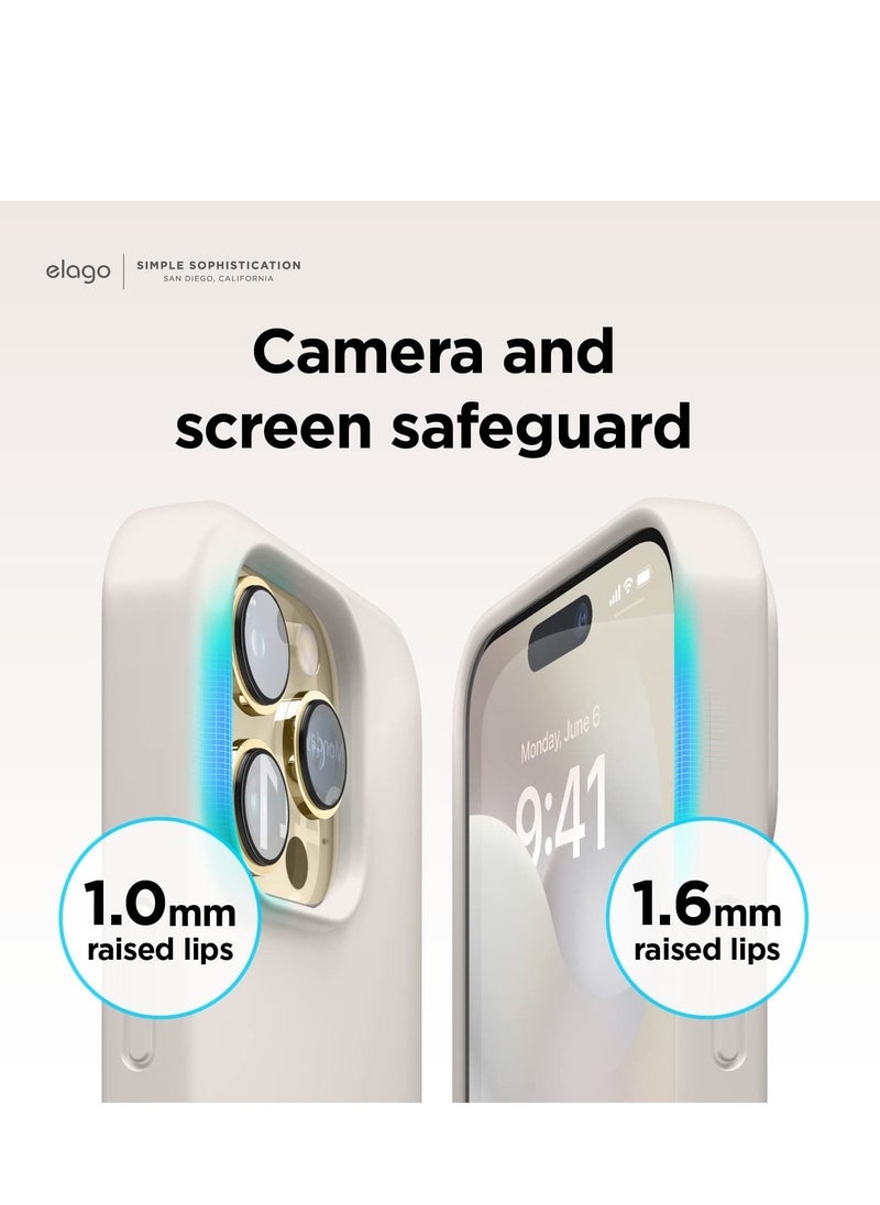 Raxoom Silicone for iPhone 14 Pro MAX case cover Shockproof compatible with MagSafe - Stone - Image 4