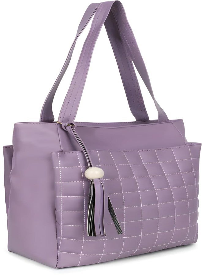 Nexeura Women’s Stylish Handbag - Leather Shoulder Bag, Trendy Designer Purse, Casual & Party Use, Spacious Tote Bag with Zipper, Lightweight Crossbody Bag for Daily Use (PURPLE) - Image 2