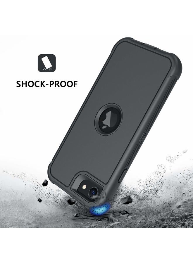 BENTOBEN for iPhone SE 2022/2020 Case, Heavy Duty [3 Layers] Shockproof Full Body Rugged Hybrid iPhone SE 3rd/2nd Generation Case 4.7" with Kickstand Belt Clip Holster Cover, Black - Image 3