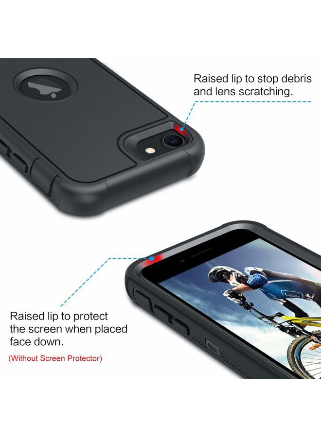 BENTOBEN for iPhone SE 2022/2020 Case, Heavy Duty [3 Layers] Shockproof Full Body Rugged Hybrid iPhone SE 3rd/2nd Generation Case 4.7" with Kickstand Belt Clip Holster Cover, Black - Image 5