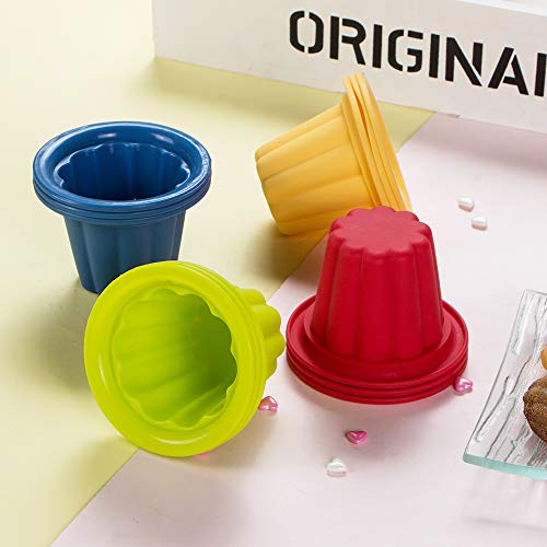 Webake Jello Shot Cups Silicone Popover Pan Pudding Baking Cup Nonstick Muffin Cupcake Liner 12 Pack - Image 3