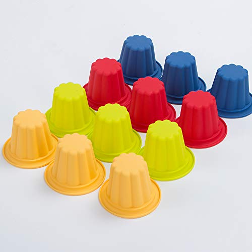 Webake Jello Shot Cups Silicone Popover Pan Pudding Baking Cup Nonstick Muffin Cupcake Liner 12 Pack - Image 2