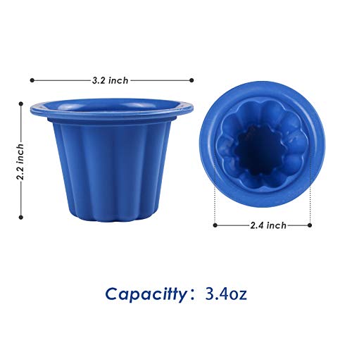 Webake Jello Shot Cups Silicone Popover Pan Pudding Baking Cup Nonstick Muffin Cupcake Liner 12 Pack - Image 4