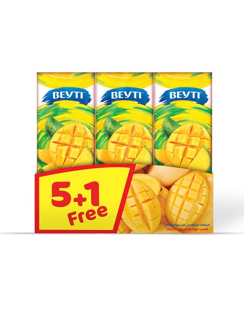 عرض عصير 1+5 مانجو 235 مل عبوة من 6 قطع
