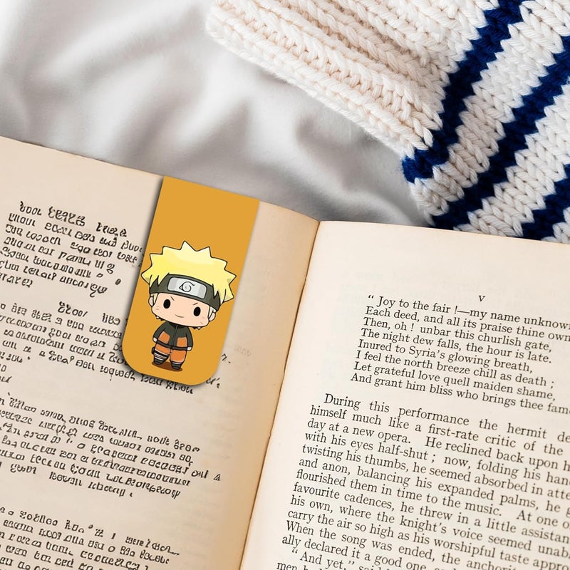 OneOclock علامات مرجعية أنمي ناروتو تشيبي - مجموعة من 9 علامات مرجعية مغناطيسية | أفضل هدية أنمي للقراء وعشاق الكتب ومحبي الأنمي | ناروتو | ساسكي | ساكورا | هيناتا | جيرايا (ناروتو تشيبي) - Image 3