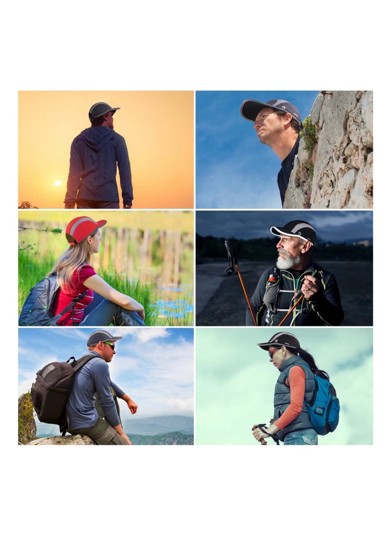 SYOSI - Men Women Baseball Cap, Reflective Folding Outdoor Hat Adjustable Unstructured Design UPF 50+ Sun Protection Sport Hats Unisex Baseball Cap - Image 1