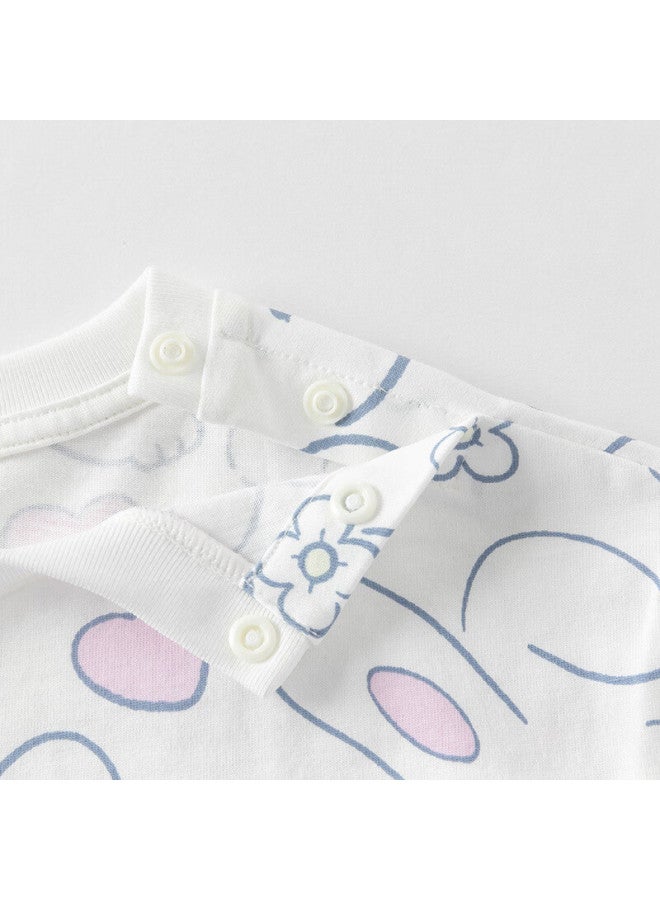 Dave & Bella David Bella Kids Short Sleeve T-shirt Girls Cotton Undershirt Summer Clothing Baby Girls Antibacterial Top - Image 2