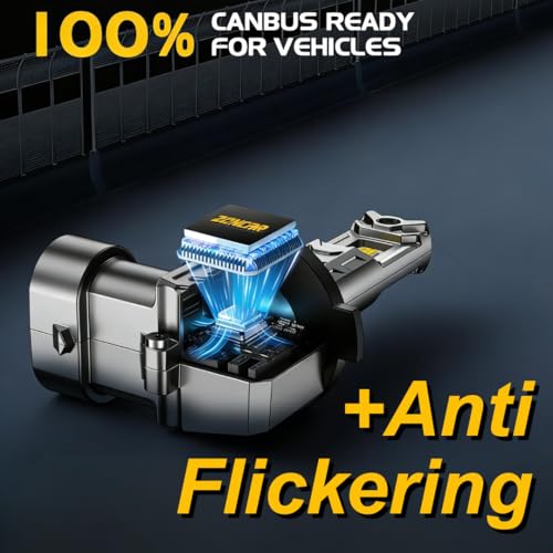 ZonCar 9005 9006 Fog Light Bulbs Combo, 10X Brighter 120000LM 6500K White HB3 HB4 Driving Light Bulbs, 1:1 Size Plug N Play, 60,000h Long Lifespan, Automotive Headlight Covers, Box of 4 - Image 4