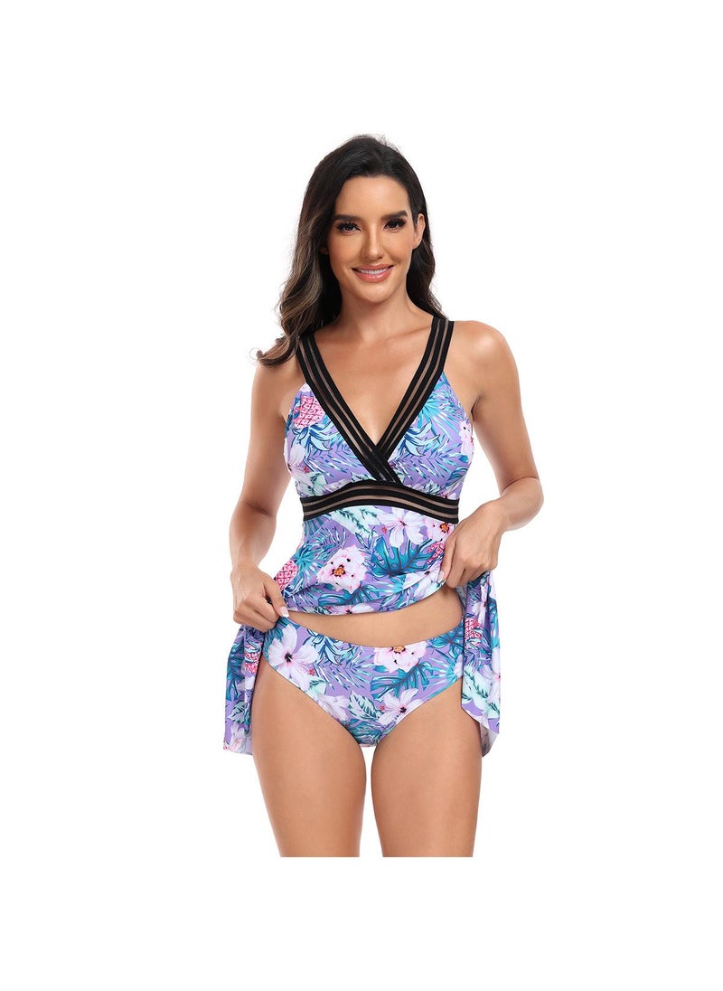 Generic - New Floral Printed Skirt Women's Shaping Body  Swim Dresses Swimsuit Bikini Women Swimsuit Swimwear Beach Wear Swimwear - Image 1
