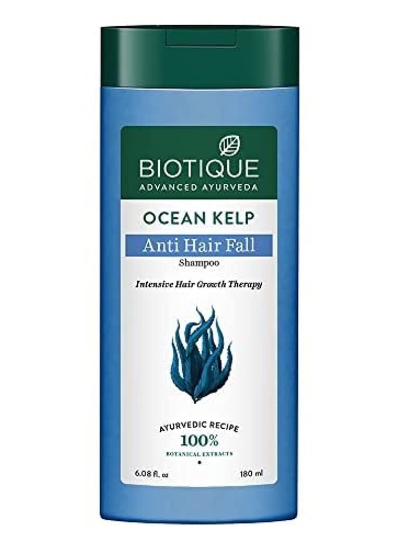 بيوتيك شامبو أوشن عشب البحر المضاد لتساقط الشعر شامبو علاج مكثف للنمو اللامع 100٪ مستخلصات نباتية لجميع أنواع الشعر 180 مل - Image 1