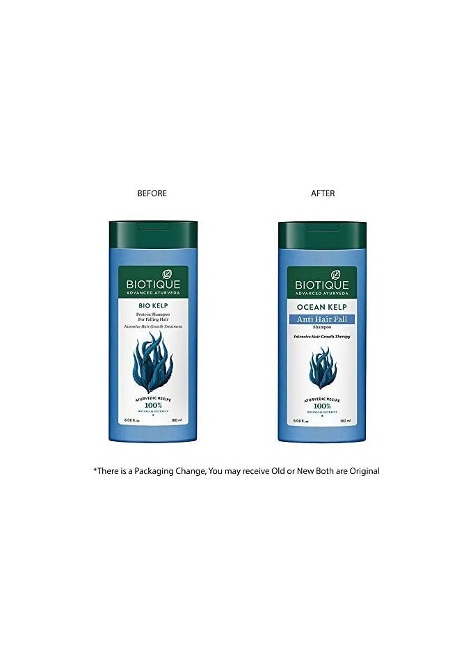 بيوتيك شامبو أوشن عشب البحر المضاد لتساقط الشعر شامبو علاج مكثف للنمو اللامع 100٪ مستخلصات نباتية لجميع أنواع الشعر 180 مل - Image 2