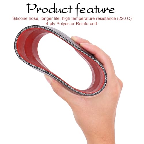 TuoLauthon Straight ID 2 to 25 inch Black Silicone Reducer Coupler with 2 TBolt Clamps 4 Layers of Polyester Reinforcement Suitable High Level Turbo Pipe - Image 5
