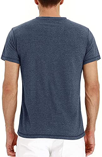 Sailwind Mens Henley Short Sleeve T-Shirt Cotton Casual Shirt - Image 3