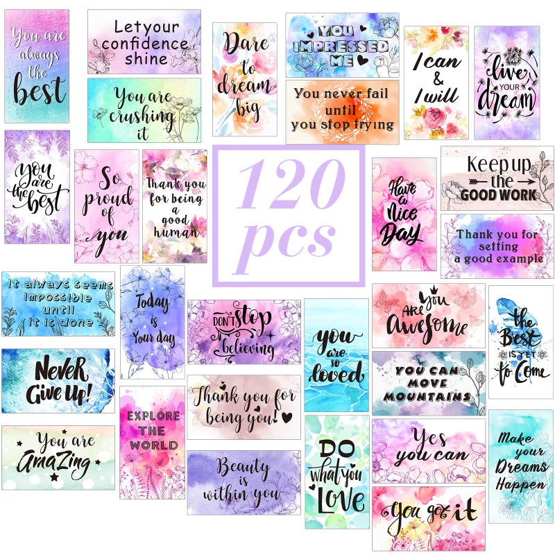 Outus 120 Pcs Motivational Encouragement Quote Cards Inspirational Kindness Appreciation Gratitude Business Encouragement Mini Note Cards 30 Styles 35 x 2 InchPositive Style - Image 2