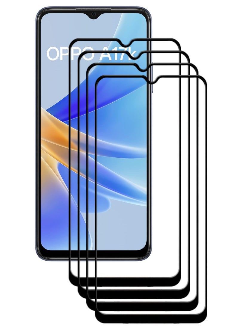 ACLIX 4 Pieces Antistatic ESD Dustproof Premium Quality High Definition Tempered Glass Screen Protector Designed For Oppo A17k - Image 1