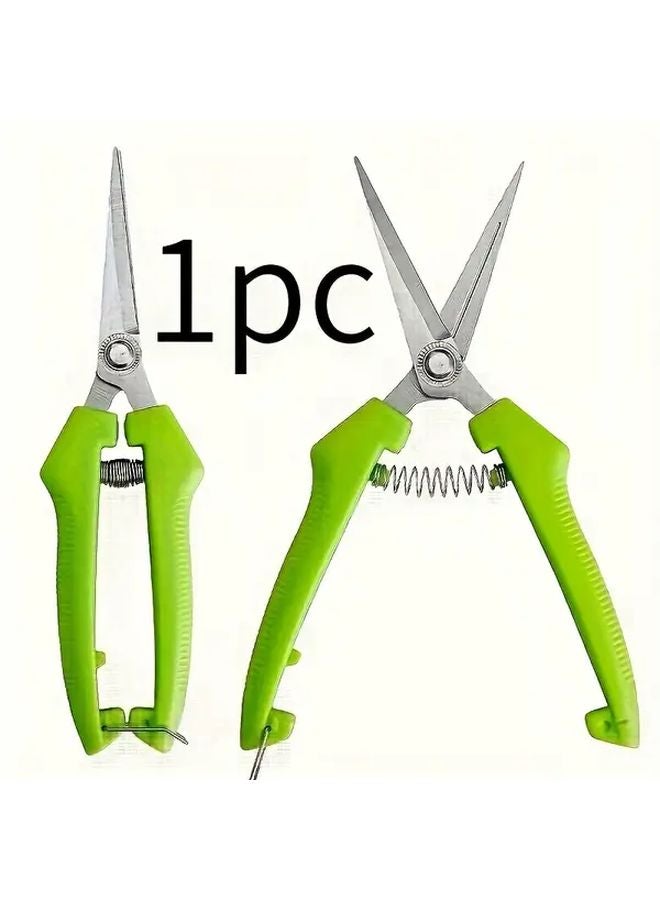 Green Ergonomic Gardening Shears Easy Pruning Classic Style for Home Garden - Image 1
