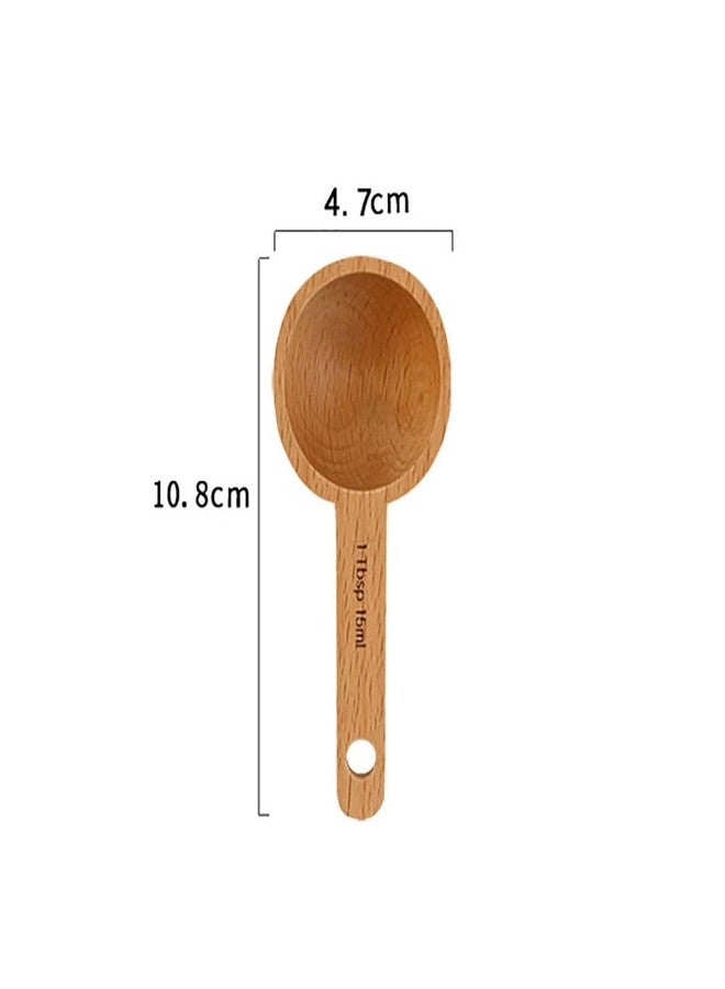 ccHuDE 3 Pcs Wood Coffee Scoops Wooden Table Spoons Tea Measure Scoops Ground Bean Spoons Small Wooden Scoopers for Home - Image 3