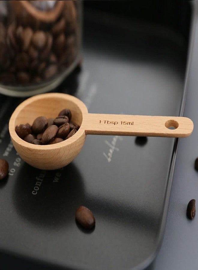 ccHuDE 3 Pcs Wood Coffee Scoops Wooden Table Spoons Tea Measure Scoops Ground Bean Spoons Small Wooden Scoopers for Home - Image 5