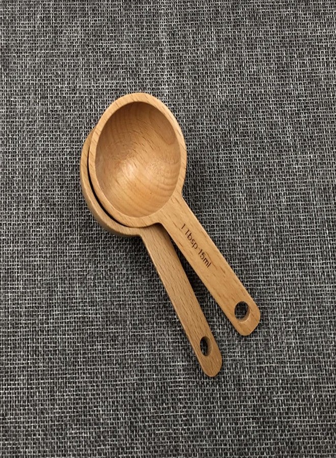 ccHuDE 3 Pcs Wood Coffee Scoops Wooden Table Spoons Tea Measure Scoops Ground Bean Spoons Small Wooden Scoopers for Home - Image 4