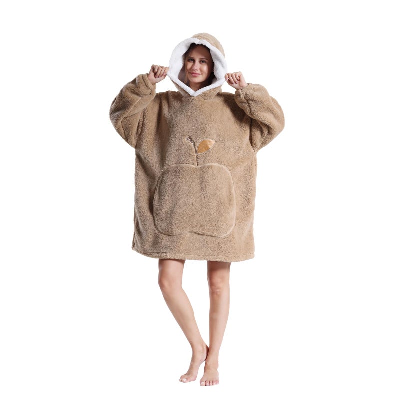 GoodtoU Wearable Blanket Hoodie for Women - Oversized Hooded Blanket for Adults Fluffy Plush Blanket Sweatshirt Warm Cozy Christmas Birthday Gifts for Mom Khaki - Image 1