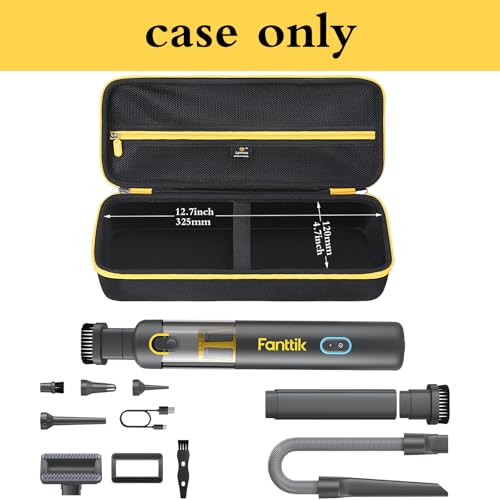 Aproca Black Portable Hard Storage Case, for Fanttik Slim V8 Apex / V8 Mate / V10 Apex / V10 Mate Cordless Car Vacuum and Accessories (Case Only) - Image 2