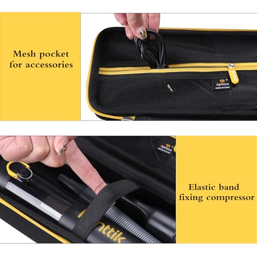 Aproca Black Portable Hard Storage Case, for Fanttik Slim V8 Apex / V8 Mate / V10 Apex / V10 Mate Cordless Car Vacuum and Accessories (Case Only) - Image 3