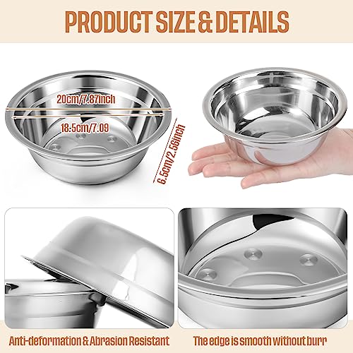 Nuanchu 15 Pack Stainless Steel Dog Bowls Bulk 338 oz Pet Food Water Bowls for Medium Large DogsCat Dishwasher Safe Feeder for MultiPet HomesPet Shop - Image 3