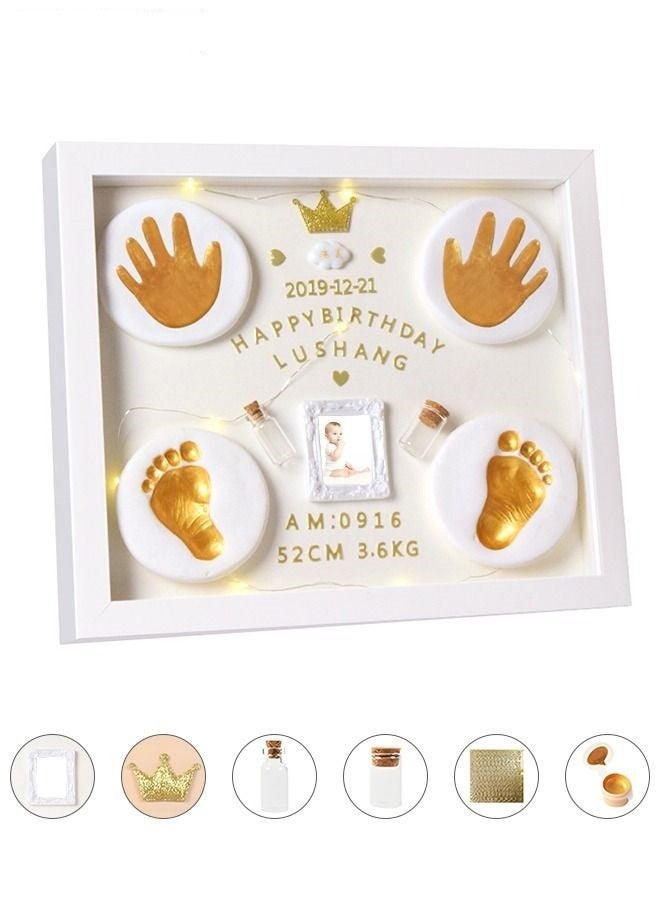 Baby Footprint Kit and Handprint Kit, Keepsake Decoration Gifts Personalized Non-Toxic DIY Infants Clay Souvenir Ornament Kit for Boys and Girls - Image 1