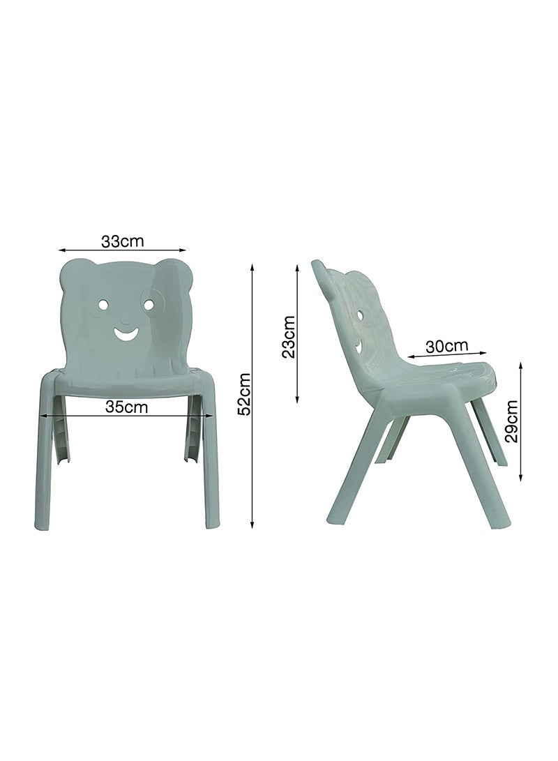 Mahmayi كرسي Mahmayi CHC1 للأطفال والطفل مصنوع من مادة بلاستيكية متينة - رمادي - Image 4