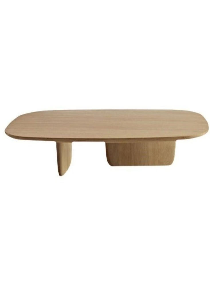 fashionhome Modern Unique Design Solid Wood Coffee Table Center Table Japanese Style Low Table for Living Room Home Office 120x60x40 cm - Image 2