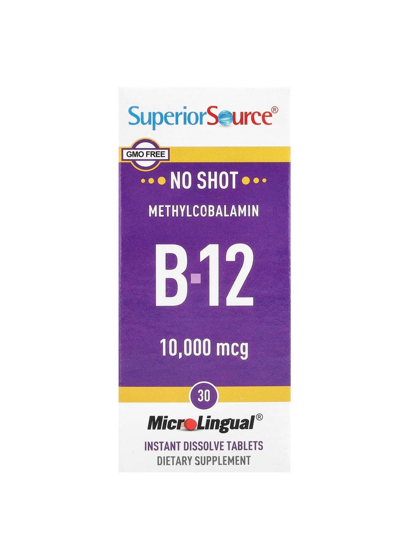 Methylcobalamin B-12, 10,000 mcg, 30 MicroLingual® Instant Dissolve Tablets