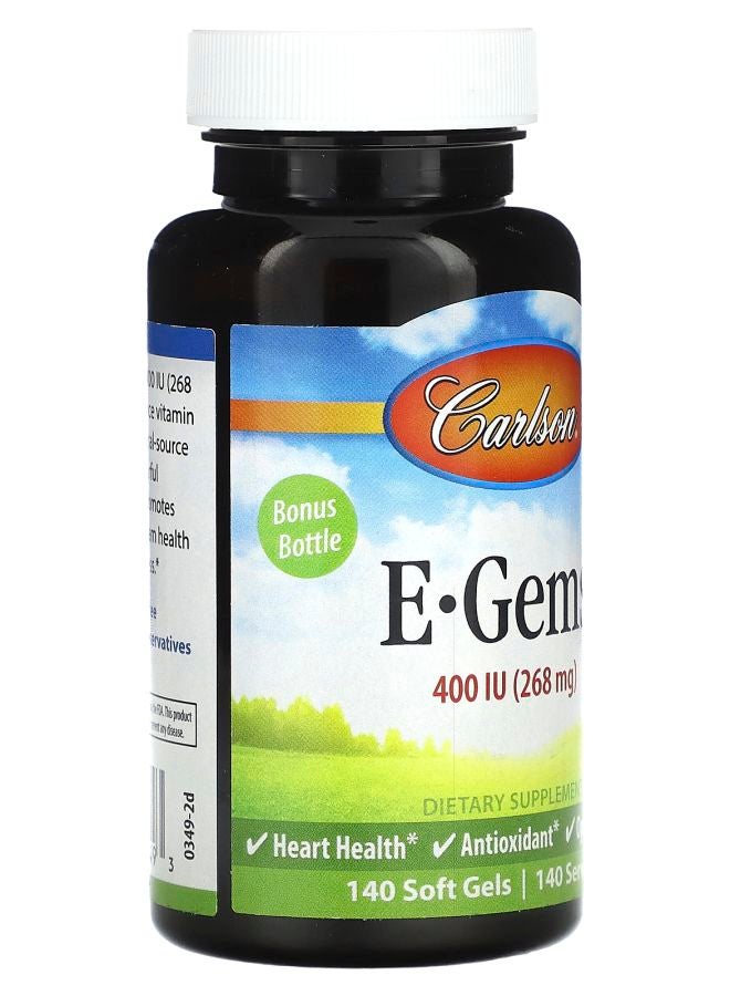 Carlson E-Gems 268 ملغ (400 وحدة دولية) 140 كبسولة لينة - Image 2