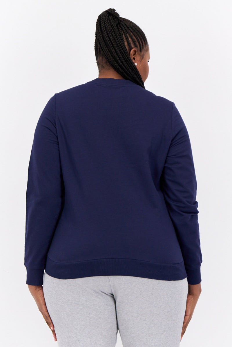 PUMA Women Regular Fit Long Sleeves Outdoor Sweatshirt, Navy - Image 3