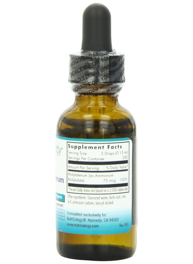 Nutricology Liquid Molybdenum Supplement - Sulfur Metabolism Support, 25mcg per Drop, Uric Acid, Trace Minerals, Liquid Drops - 1 Fl Oz - Image 2
