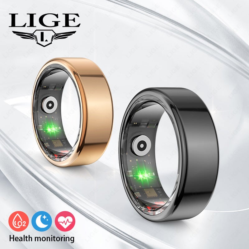 Lige/New R02 Smart Ring Pressure Blood Oxygen Sleep Monitoring Waterproof Step Meter Various Sports Ring - Image 2