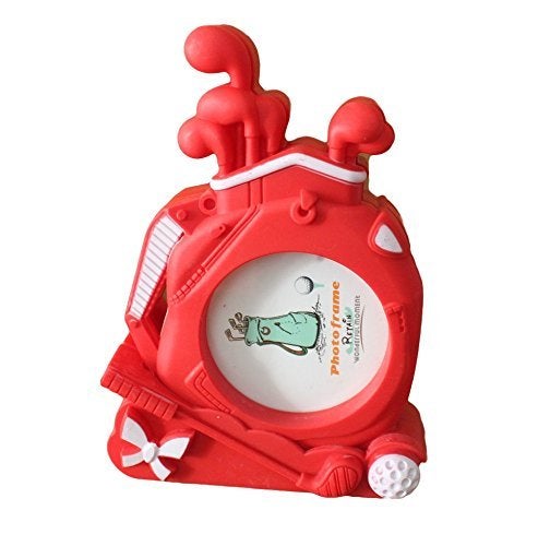 GeekGoodies GeekGoodies Golf Ball Kit Design DeskTable Alarm Clock with Photo Frame Red - Image 2