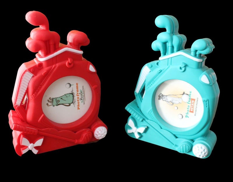 GeekGoodies GeekGoodies Golf Ball Kit Design DeskTable Alarm Clock with Photo Frame Red - Image 3