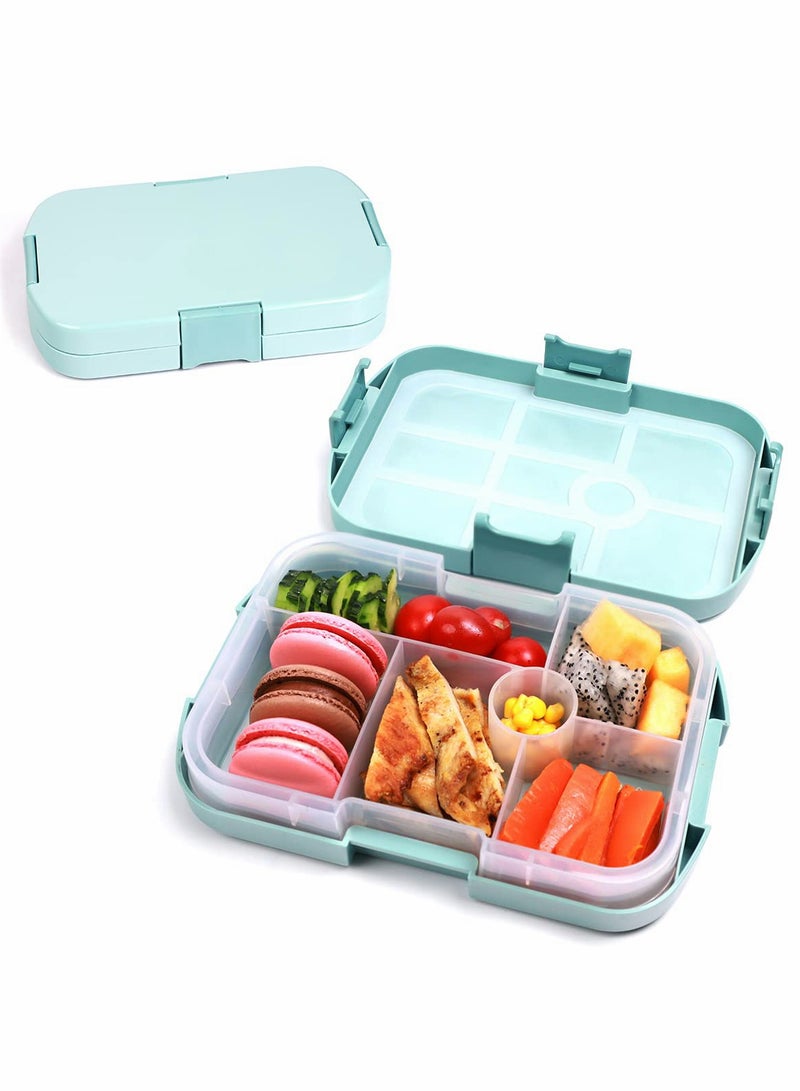SYOSI Kids Lunch Box Bento Box for Kid with 6 Compartments BPA Free Plastic Picnic Snack Salad Baby Bento Boxes  - Image 1