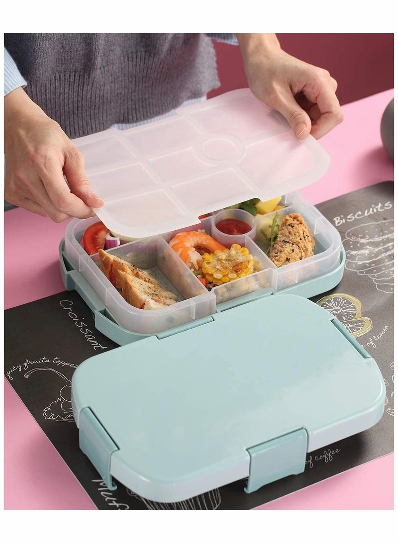 SYOSI Kids Lunch Box Bento Box for Kid with 6 Compartments BPA Free Plastic Picnic Snack Salad Baby Bento Boxes  - Image 2