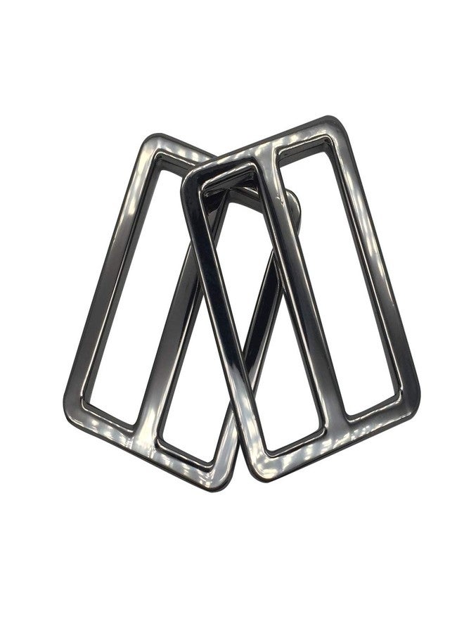 ZLYY 10 Pcs 1.26inch Metal Tri-Glide Slides Buckles Kit Square Ring Slide Adjusters Buckles for Bags DIY Accessories (Black) - Image 1