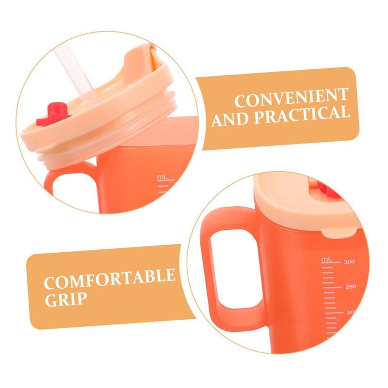 2 Pack Leakproof Ergonomic Drinking Mug with Integrated Straw and Elderly Friendly Design for Water Soup and Porridge - Image 4