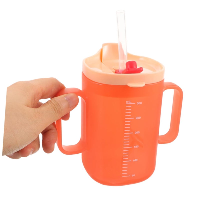2 Pack Leakproof Ergonomic Drinking Mug with Integrated Straw and Elderly Friendly Design for Water Soup and Porridge - Image 5